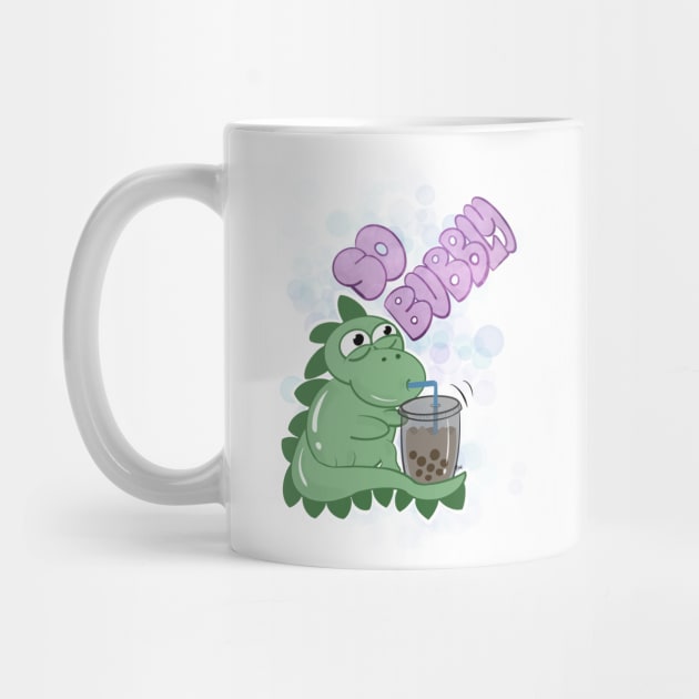 Tea-Rex and his bubble tea by MARofcreativity